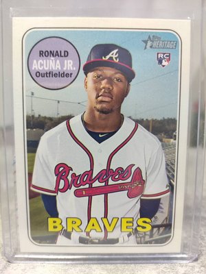 Ronald Acuna Jr 2018 Topps Heritage RC 新人卡