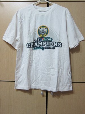衣市藍~CPBL 2006 Champion LA NEW BEARS短袖棉T(S~全新吊牌~)(220611)