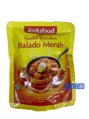 {泰菲印越}印尼 indofood 辣醬 sambal balado 200克 印尼特色調味醬