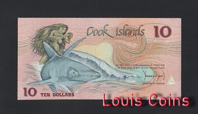 【Louis Coins】B535-COOK ISLANDS-1987庫克群島紙幣,10 Dollars(1134)