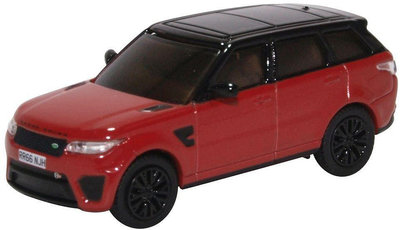 1/76 OXFORD越野路華Range Rover Sport SVR紅色模型金屬車仔擺件