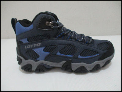 LOTTO 機能型登山鞋 中筒 防滑 防潑水 夜間反光 深藍/藍 2E寬楦 LT3AMO9146
