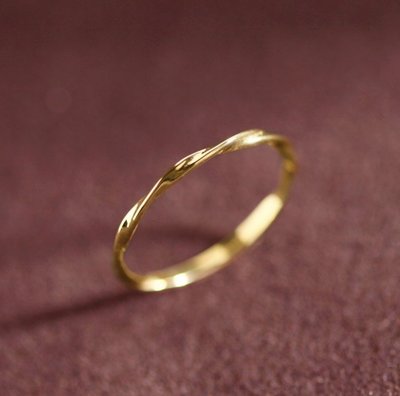 【馬格斯珠寶】14k 設計款 莫比烏斯環戒指  黃金戒指 女款戒指  生日禮物 尾戒 408