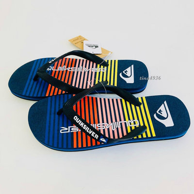 《現貨》QUIKSILVER 澳洲 男生 海灘拖鞋 US9（MOLOKAI POINT BREAK 人字夾腳拖鞋-橘色）