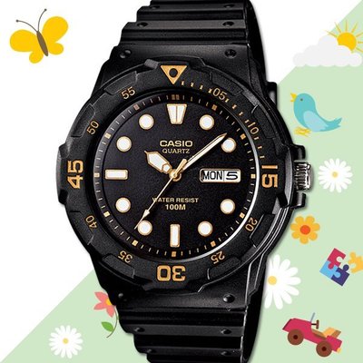 CASIO手錶專賣店 國隆 MRW-200H -1E 黑橘 防水100米 造型指針男錶(另LRW-250H)