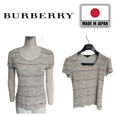 【皮老闆】二手真品 BURBERRY LONDON 衣服 上衣 短袖 日本製 E912