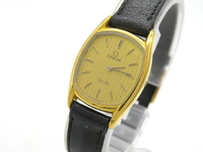 【一元起標】【精品廉售/手錶】瑞士名錶Omega歐米茄de ville星辰 石英女腕錶/經典好錶*古董高價靓款*防水*佳品