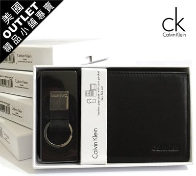 【Calvin Klein專櫃正品】全新CK皮夾 附零錢袋+鑰匙圈禮盒