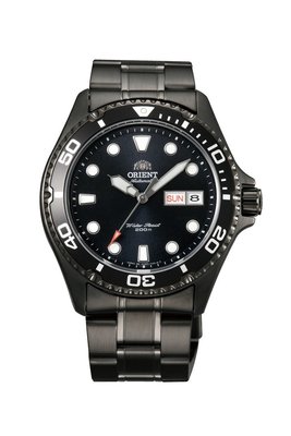 [時間達人]可議ORIENT 東方錶 RESISTANT系列 200m潛水機械錶 鋼帶 黑水鬼 FAA02003B