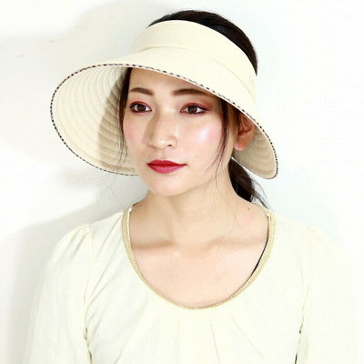 日本製 DAKS 帽 抗UV 中空遮陽帽 白色 預