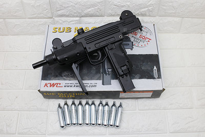 [01] KWC UZI 烏茲 衝鋒槍-Mini烏茲 + CO2小鋼瓶 KCB07 ( uzi烏茲機關槍直壓槍BB槍