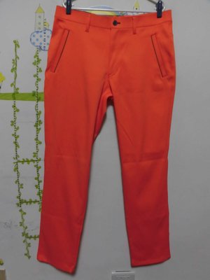 衣市藍~le coq sportif Golf 運動長褲(88cm~約W35~亮橘)(539)(230623)(衣20)