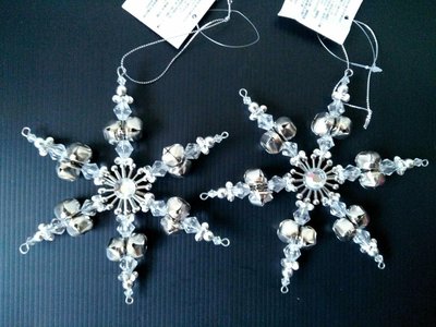 聖誕吊飾Hola鈴鐺珠珠雪花吊飾聖誕樹裝飾品聖誕禮物