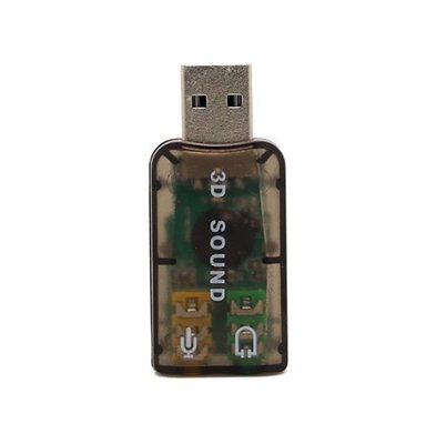 【多多百貨 97】全新水晶透明迷妳USB3D音效卡(隨插即用).維修/升級最方便PC/NB都適用.熱賣中