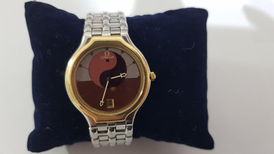 OMEGA 歐米茄 罕見太極系列 18k金錶框 超薄石英錶
