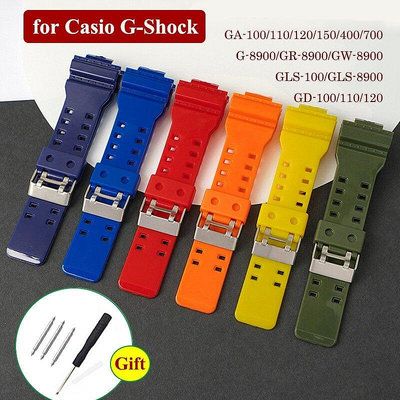 熱銷 卡西歐 G-shock GA110 GD100 gls-100 GW8900 腕帶矽膠錶帶手鍊錶帶, 適用於 ga