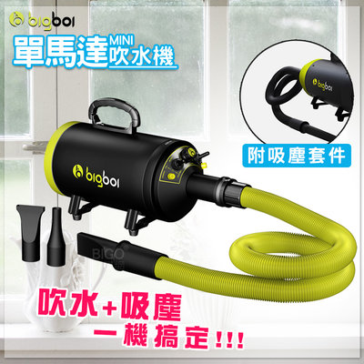 (附吸塵套件) bigboi 單馬達MINI吹水機 吹風機 吹水機 單馬達吹風機 吹水吸塵兩用 居家清潔 吸塵器