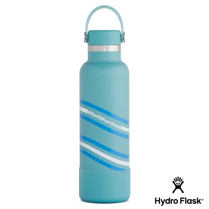 【曼森體育】Hydro Flask 標準口 Refill for good 21oz/621ml  保溫鋼瓶 泉水藍
