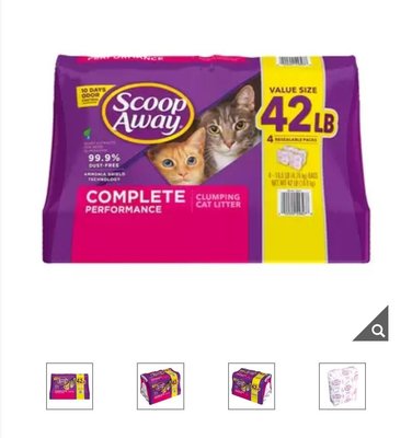 （4入）Scoop Away 超凝結貓砂 4.76公斤 X 4入/好市多代購，下單前請一定要先問有沒有貨