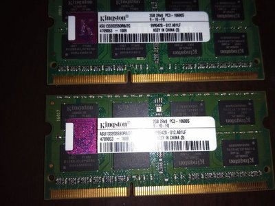 Kingston SO-DIMM 1.5v DDR3 1333 2Gx2=4GB 筆記型記憶體 NB記憶體