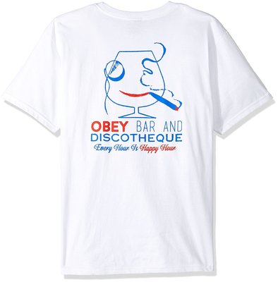 OBEY 全新 現貨 短袖T恤 白色 厚棉  S  L   美國潮牌 Discotheque 保證原廠正品