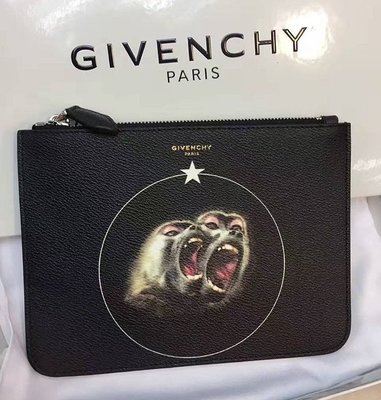 【COCO 精品專賣】Givenchy 紀梵希 Pouch 小型 雙猴 手拿包 黑 現貨