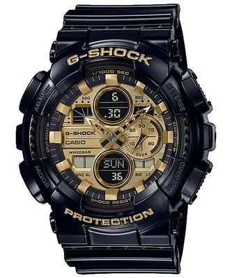 【公司貨附發票】CASIO卡西歐 G-SHOCK 雙顯黑金手錶 GA-140GB-1A1 禮物/51.2mm