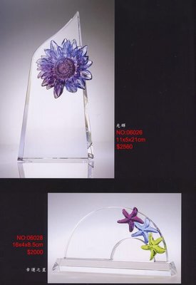 【YS禮品網】水晶琉璃獎牌(7)