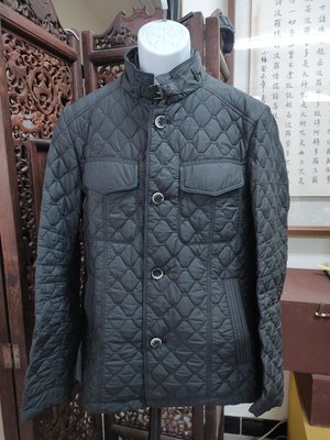 (二手近全新)德國HUGO BOSS微鋪棉假兩件式羊毛混紡立領外套(48)（B923）