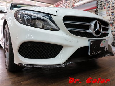 Dr. Color 玩色專業汽車包膜 M-Benz C200 Estate 亮面carbon/亮黑_前下巴/窗框/定風翼