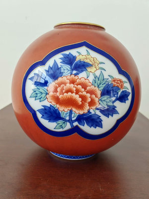 日本回流老香蘭社錦染花瓶，香蘭東社。