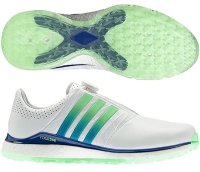 【飛揚高爾夫】 adidas Tour 360 XT-SL BOA 2 男鞋(無釘) #EG4879 ,白/藍綠