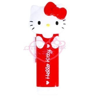 ♥小公主日本精品♥ Hello Kitty 凱蒂貓《紅白》全身造型塑膠印鑑收納盒印泥印鑑章袋印章盒60149107
