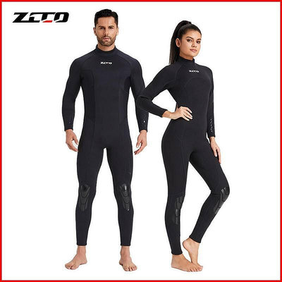 ZCCO 3mm 潛水衣 男士女士連身長袖厚保暖 圓領光皮邊 彈力袖口腳口 ykk拉鍊頭 潛水衝浪