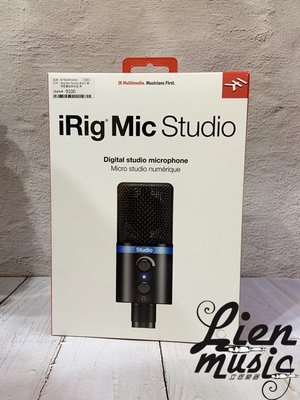 『立恩樂器』免運 電容式 麥克風 德國 IK Multimedia iRig Mic Studio Black錄音公司貨