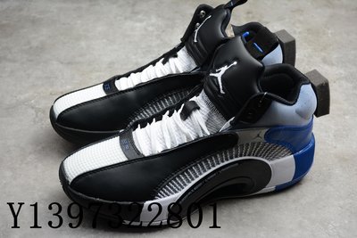 Air Jordan 35  x Fragment 黑白藍 閃電 鏤空 耐磨 籃球鞋 情侶鞋 DA2371-100
