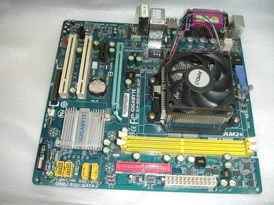 【電腦零件補給站】技嘉GA-M61PME-S2P主機板 + AMD Athlon 64 3000+CPU含風扇