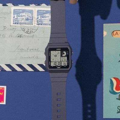 中古風手錶CASIO卡西歐手表學生雙顯復古小方塊學生防水電子表 LF-20W-8A/1A