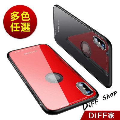 繽紛色系鋼化玻璃手機殼 iPhoneX iPhone6s plus i7 i6s ix i8 保護殼