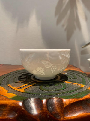 日本Vintage陶昌窯主打白瓷玲瓏瓷茶杯