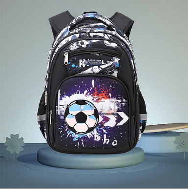 外貿亞馬遜貨源迷彩足球跨境小學生書包 大容量護脊兒童背包供貨