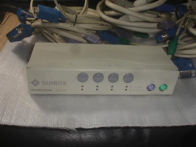 【電腦零件補給站】SUNBOX 慧光展 CS-114P 4埠KVM Switch 切換器 1對4 附線材
