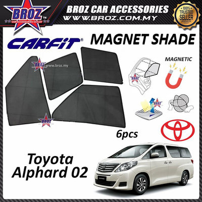 Carfit Magnet Shade 遮陽罩適用於豐田 Alphard 2008-2014 (6PCS/SET)