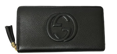 GUCCI 598187 SOHO 荔枝紋流蘇拉鍊長夾 全新大全配 保證正品