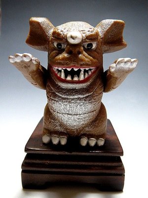 【 金王記拍寶網 】(常5) W5006 早期日本老玩具 東宝 哥吉拉 巴拉貢 噴火花怪獸一隻 罕見稀少