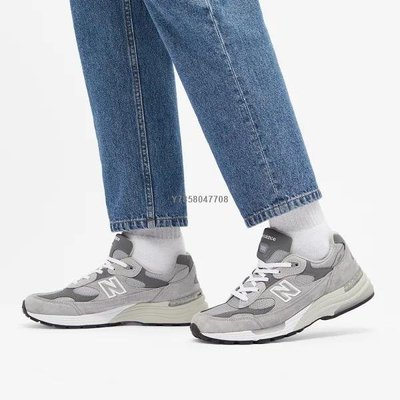 【正品】New Balance 992 USA 元祖灰 麂皮 時尚百搭運動慢跑鞋 M992GR男女鞋