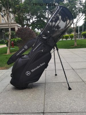 新款高爾夫奔馳Benz球包PU標準球袋球桿運動包GOLF防水輕便支架包-雙喜生活館