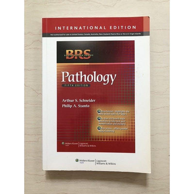 BRS Pathology 病理學 原文書 第五版 國際版 醫學系用書 7成新