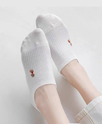 【5雙】日韓系動物圖案短襪女 船形襪女 四季款純棉襪子