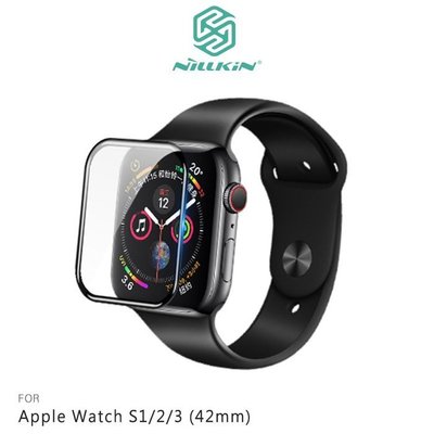活動價NILLKIN Apple Watch S1 S2 S3 (38mm 42mm) 3D AW+ 滿版玻璃貼 保護貼